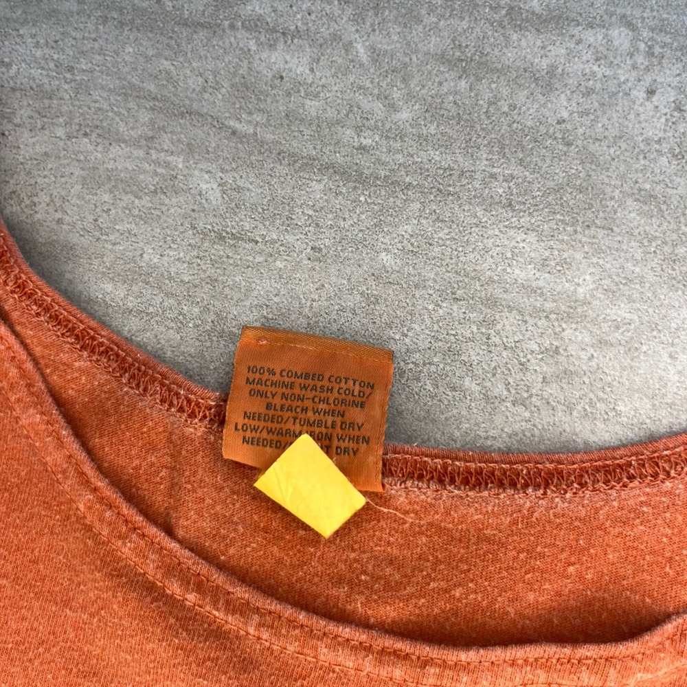 Crazy Shirts Hawaii Original Pumpkin Dyed Floral Plumeria Cotton Tee Orange L - Picture 4 of 8